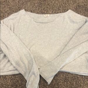 Brandy Light Gray Long Sleeve Top